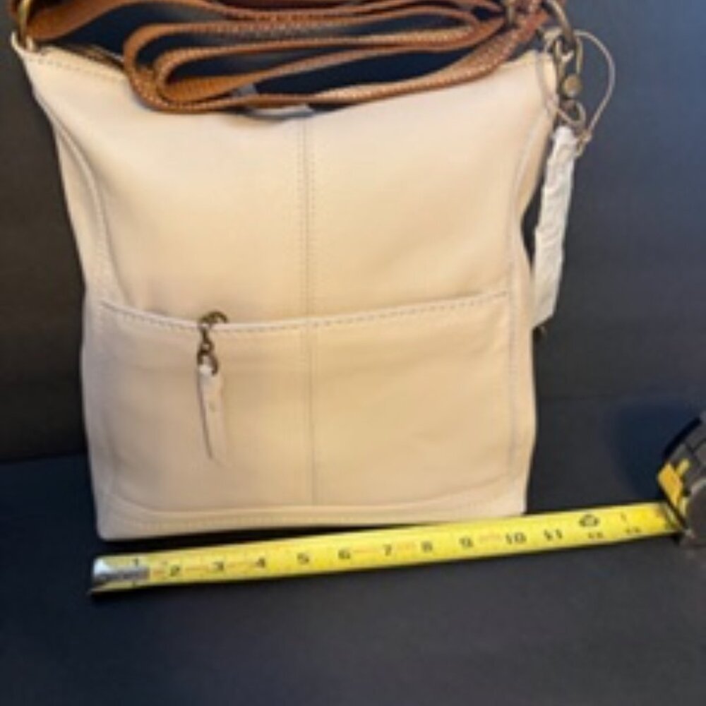 NWT The Sak Women's Lucia Leather Crossbody Bag in Stone - Picture 6 of 10